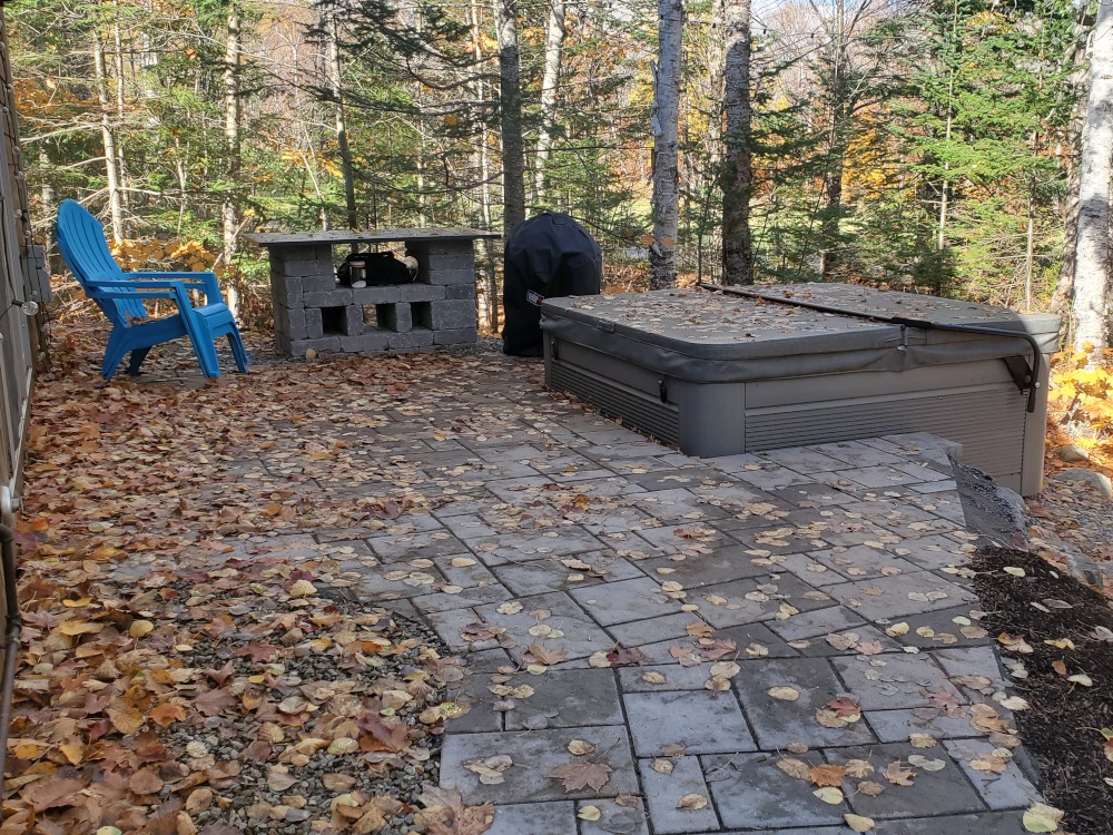 11. After patio at hot tub is finished.